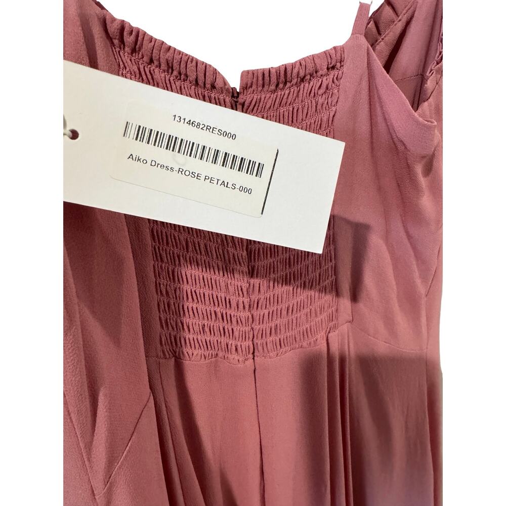 Reformation Aiko Dress Rose Petals Pink Size 0 NWT Midi Pleated Dress - Picture 3 of 6